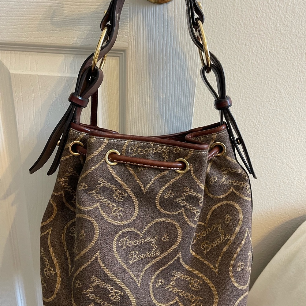 Dooney & Bourke Brown and Tan Shoulder Bag - Picture 3 of 12